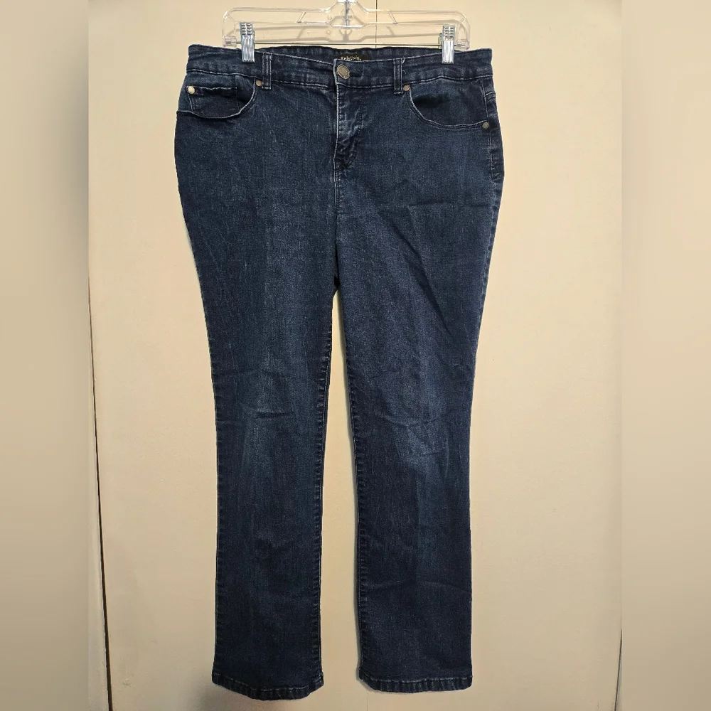 Relativity Classic‎ Blue Women's Straight Leg Jeans- Size 16 Short